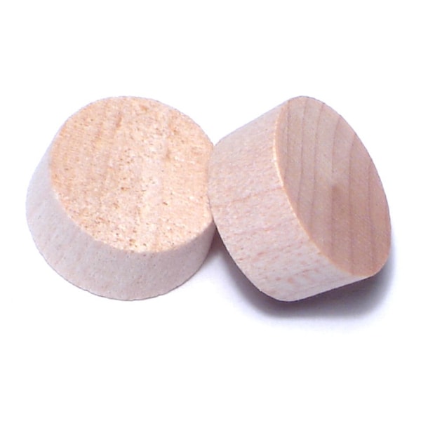 Midwest Fastener 1/2" Birch Wood Flat Head Plugs 100PK 08887 - main